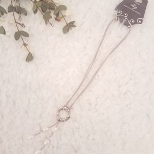 Elly Preston Dewdrop Pearl Tassle Necklace